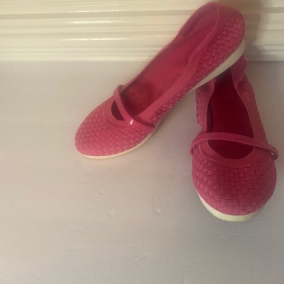 Dexflex Mary Jane Sport Pink Weave Pattern Ballet Flats Women’s Size 8.5M - Picture 2 of 7